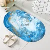Elliptical entrance door floor mat, high-quality leather, washable and washable, waterproof floor mat for the bathroom at the entrance details Picture